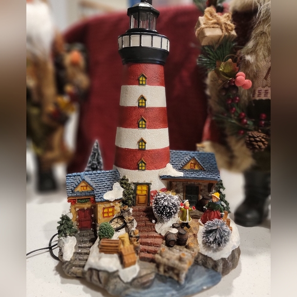 Holiday Fiber Optic Lighthouse Poshmark